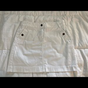 J Crew White Broken In Chino Skirt
